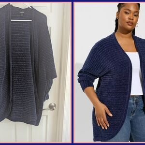 Torrid Navy Open Front Cardigan